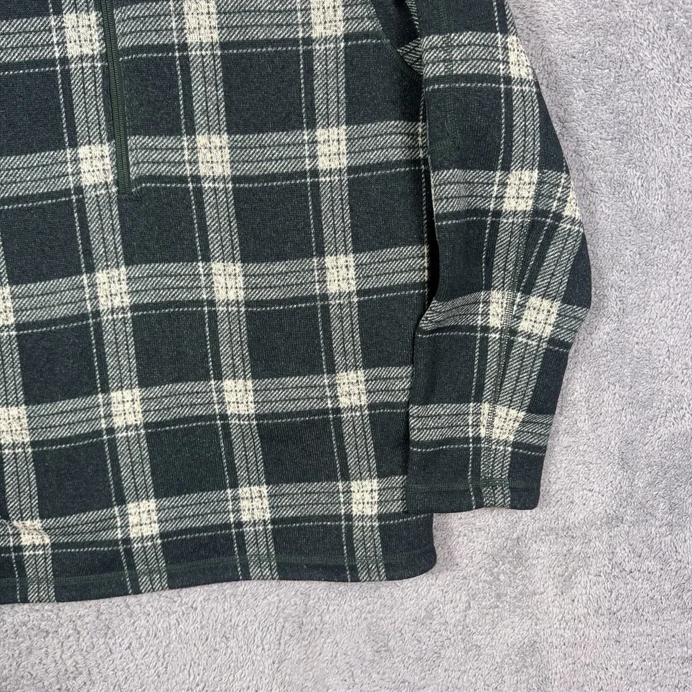 The North Face Gordon Lyons Jacket Mens L Novelty 1/2 Zip Plaid Fleece Sweater